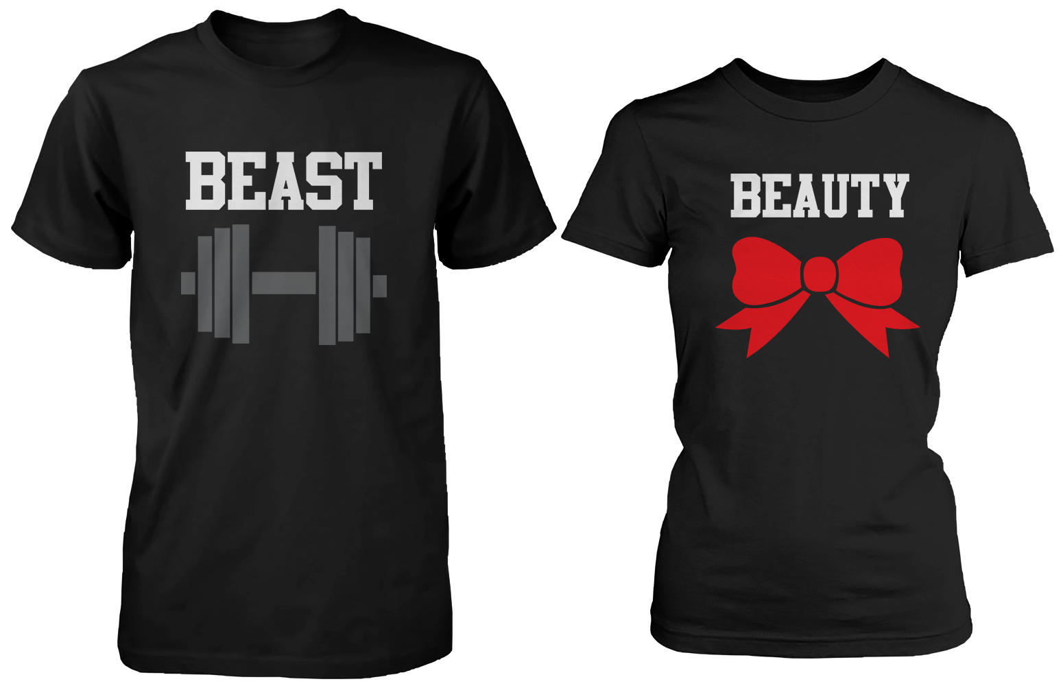 couple t shirts for work beauty and beast