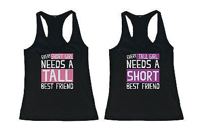 Cute Tall and Short Best Friend Tank Tops - Matching BFF Tanks - 365INLOVE