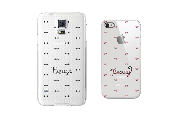 Beauty and Beast Patterned Matching Clear Phone Cases - 365 IN LOVE - Matching Gifts Ideas Beauty and Beast Patterned Matching Clear Phone Cases - 365 IN LOVE - Matching Gifts Ideas