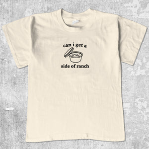 Can I Get A Side Of Ranch Crew neck t-shirt 365 In Love Gifts for Friends and Family Can I Get A Side Of Ranch 365 Printing INC Short Sleeve Tees Black 1