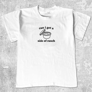 Can I Get A Side Of Ranch Crew neck t-shirt 365 In Love Gifts for Friends and Family Can I Get A Side Of Ranch 365 Printing INC Short Sleeve Tees Black 1