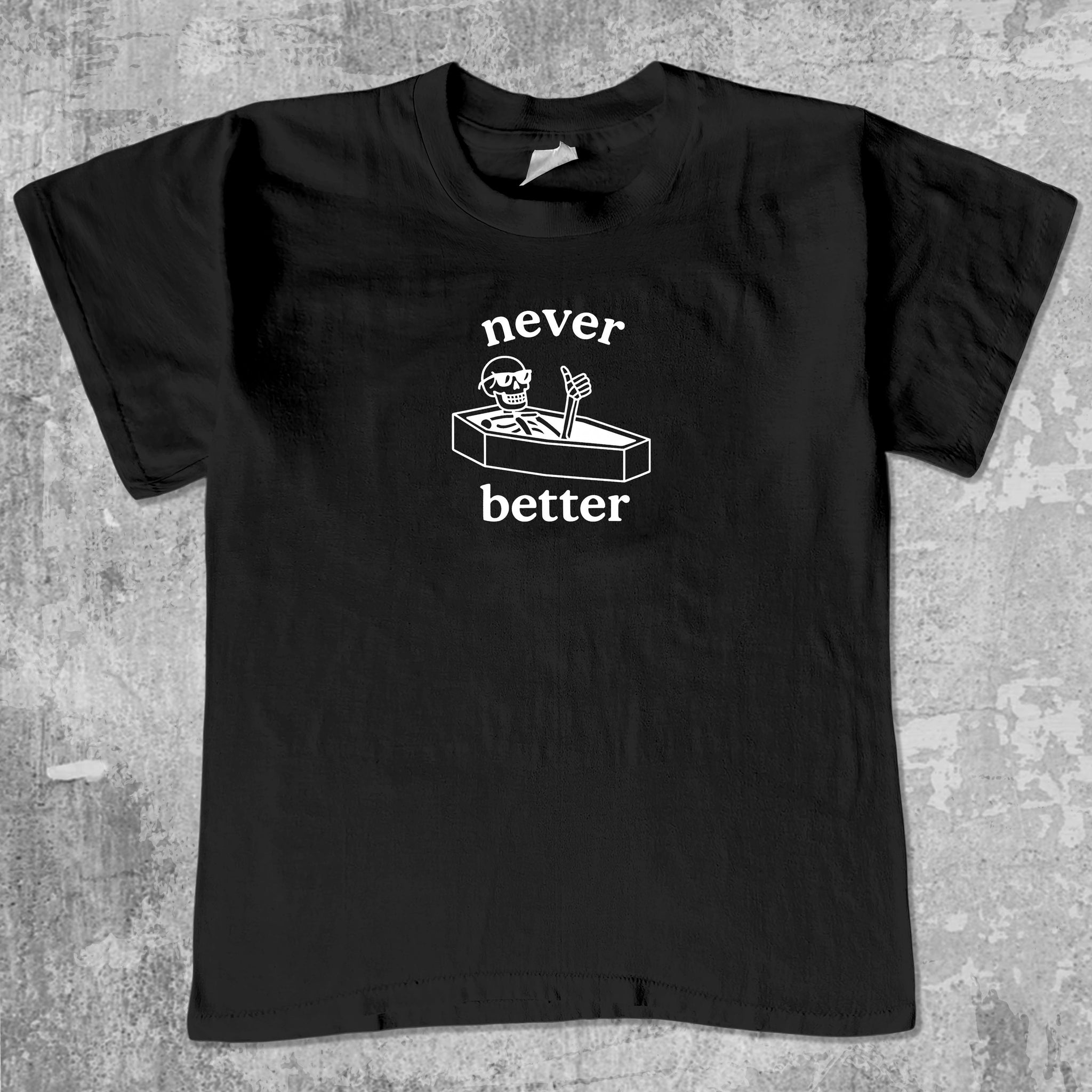 Never Better Halloween Crew neck t-shirt 365 In Love Gifts for Friends and Family Never Better Halloween 365 Printing INC Short Sleeve Tees Black 1