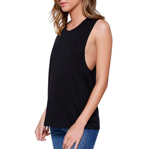 Sleeveless Fell Off Work Out Muscle Tee