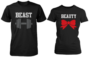 couple t shirts for work beauty and beast