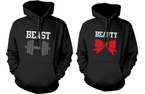 beauty and beast workout hoodies