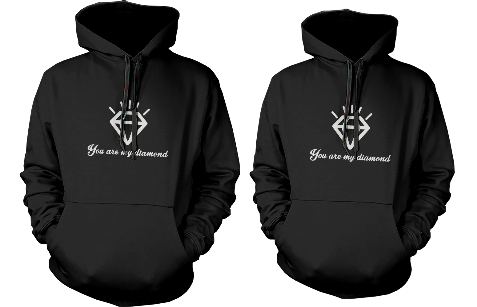 diamond matching hoodies for couple