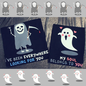 ghost and death eater couple t shirts