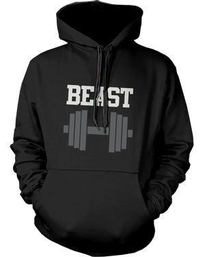 beauty and beast workout hoodies