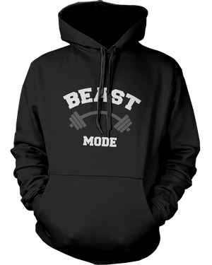 beast mode beauty mode couple hoodies