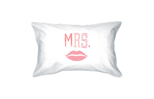 blue mustache pink lips pillow cases