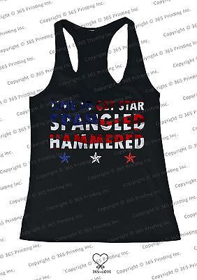 Women’s Red White and Blue Tank Tops - Time to get Star Spangled Hammered - 365INLOVE