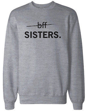 Matching BFF Black and Grey BFF Sister Sweatshirts for Best Friends - 365INLOVE