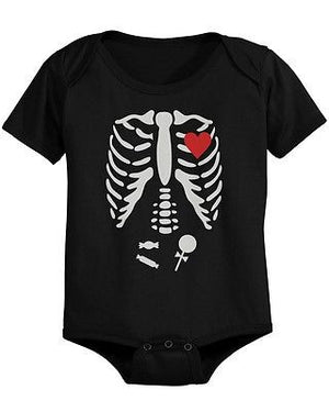 Funny Family Matching Shirts Daddy Mommy Baby X-Ray Halloween Shirt and Bodysuit - 365INLOVE