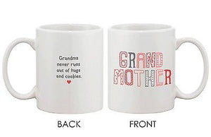 Mother's Day Grandma Coffee Mug for Grandmother - Never Runs Out of Hug Cup - 365INLOVE