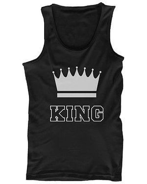 King and Queen Funny Couple Tank Tops Cute Matching Tanks for Couples - 365INLOVE