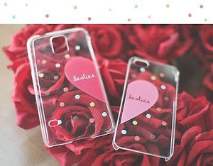 Besties Matching Clear Phone Case Set for BFF - iphone 4 5 5C Galaxy S3 S4 S5 - 365INLOVE