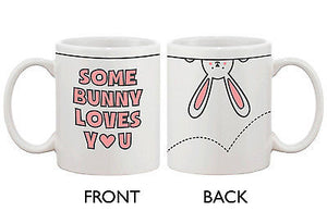 Funny and Cute Ceramic Coffee Mug - Some Bunny Loves You 11oz Coffee Cup - 365INLOVE