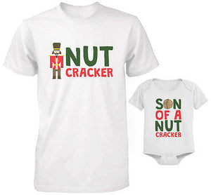 Cute Parent and Child Matching T-Shirt and Bodysuit Set - Son of a Nut Cracker - 365INLOVE