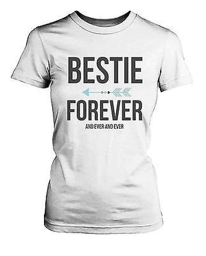 Best Friend Shirts - Bestie Forever and Ever Matching White T-Shirts - 365INLOVE
