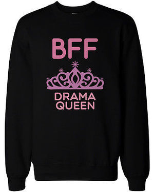 Cute Matching BFF Sweatshirts for Best Friends Drama Queen and Princess - 365INLOVE