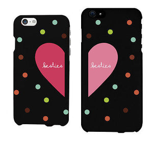 Besties Heart And Dots Pattern BFF Matching Phonecases Cute Phone cover - 365INLOVE