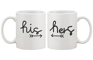 Arrow His And Hers Matching Couple Mugs - His and Hers Matching Coffee Cup - 365INLOVE