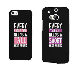 Short And Tall Cute BFF Mathing Phone Cases For Best Friends Gift - 365INLOVE