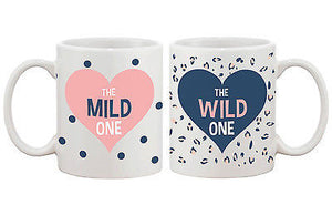 Polka Dot and Leopard Print BFF Mug- Mild and Wild One Best Friend Mug Cup - 365INLOVE