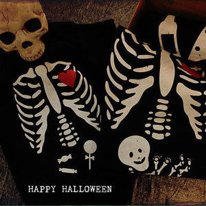 Funny Family Matching Shirts Daddy Mommy Baby X-Ray Halloween Shirt and Bodysuit - 365INLOVE