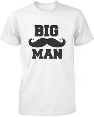 Dad and Baby Matching White T-Shirt and Bodysuit Set - Big Man and Little Man - 365INLOVE