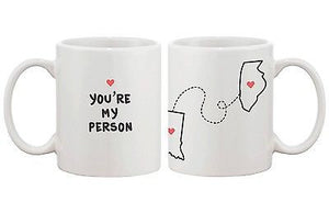 Personalized Long Distance Relationship Mugs for Couples Friends Family (MC035) - 365INLOVE