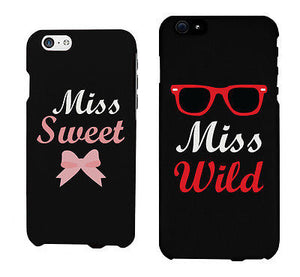 Miss Sweet And Wild Bow And Sunglasses Cute BFF Mathing Phone Cases - 365INLOVE