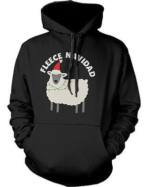 Funny Christmas Graphic Hoodies - Fleece Navidad Unisex Black Hoodie - 365INLOVE