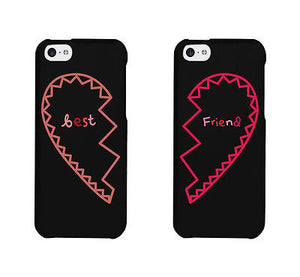 Best Friend Half Heart Matching Phonecases Cute BFF Phone Covers Gift - 365INLOVE