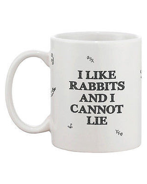 Funny and Cute Bunny Ceramic Coffee Mug - I Like Rabbits and I Cannot Lie - 365INLOVE