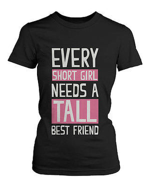 Best Friend Shirts - Short and Tall Best Friends BFF Matching T-shirts