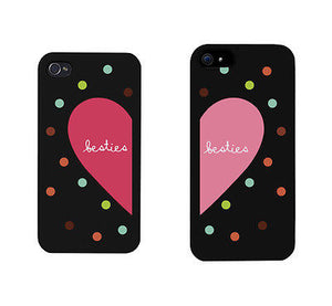 Besties Heart And Dots Pattern BFF Matching Phonecases Cute Phone cover - 365INLOVE