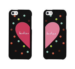 Besties Heart And Dots Pattern BFF Matching Phonecases Cute Phone cover - 365INLOVE