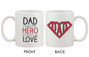 Coffee Mug for Father - DAD a Son's First Hero and a Daughter's First Love - 365INLOVE