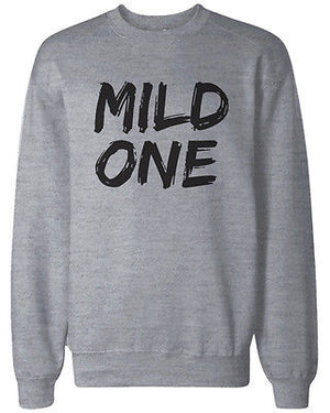 Mild One and Wild One BFF Matching Grey Sweatshirts for Best Friends - 365INLOVE