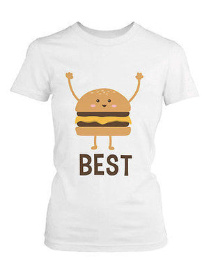 Burger and Fries BFF Shirts Best Friend Matching Tee Cute Friendship Tshirt - 365INLOVE