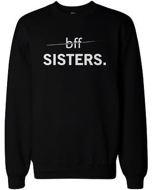Matching BFF Black and Grey BFF Sister Sweatshirts for Best Friends - 365INLOVE