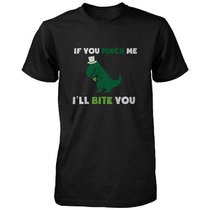 If You Pinch Me I'll Bite You St. Patrick's Day Men's Shirt Funny Black Tee - 365INLOVE