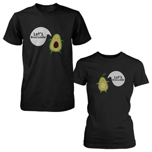 Let's Avocuddle Cute Couple Shirts Matching Avocado Black Tshirts Set Funny Tees - 365INLOVE