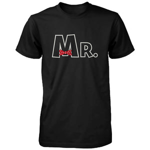 Mr and Mrs Ribbon Couple T-shirts Cute Matching Couple Tee Wedding Gifts Ideas - 365INLOVE