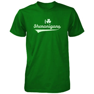 I Clover Shenanigans Funny Saint Patricks Day Unisex Green Graphic Shirts - 365INLOVE