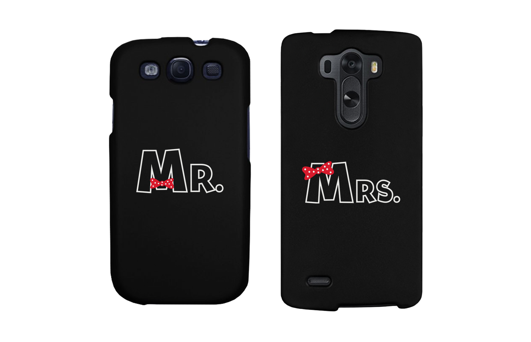 Mr and Mrs Bow Tie Couples Matching Cell Phone Cases Gift for Couples - 365INLOVE