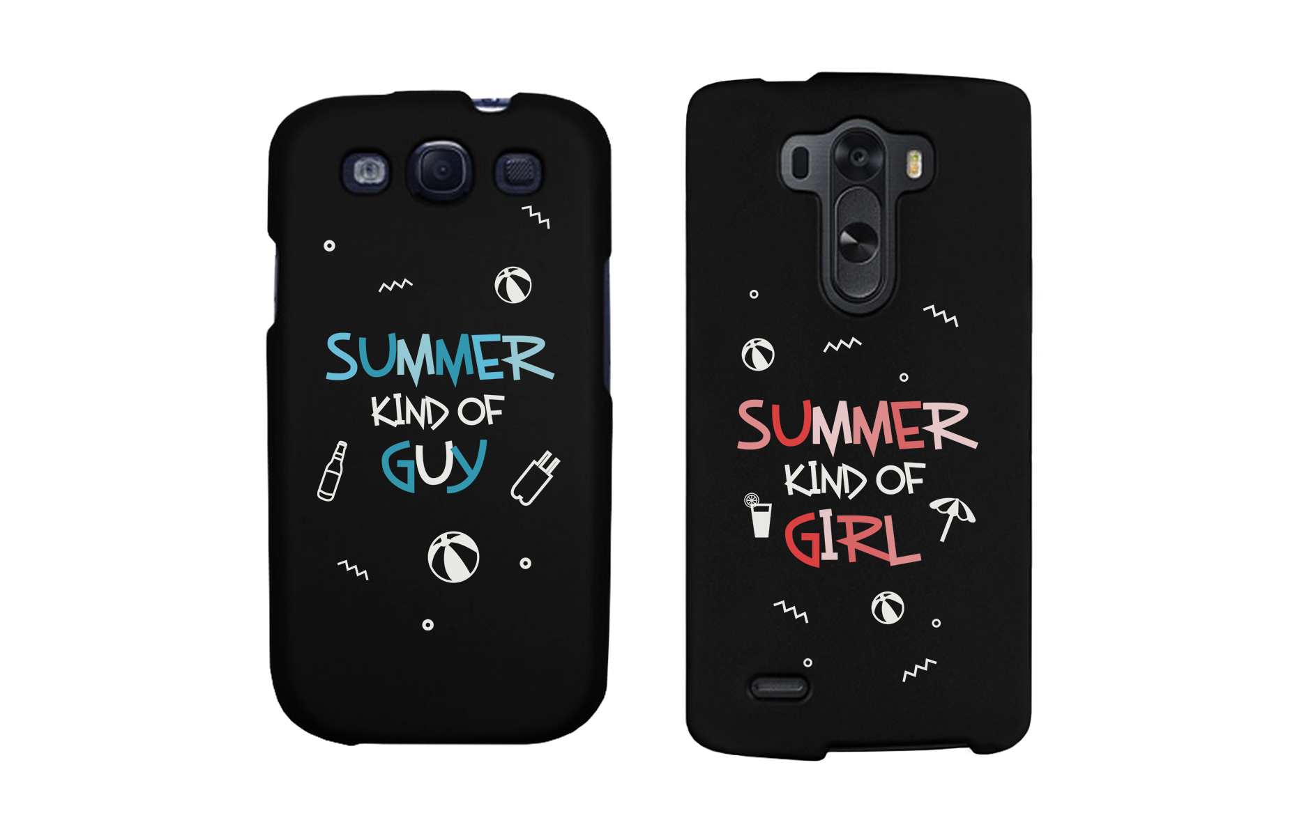 Summer Kind of Guy and Girl Black Matching Couple Phone Cases - 365INLOVE