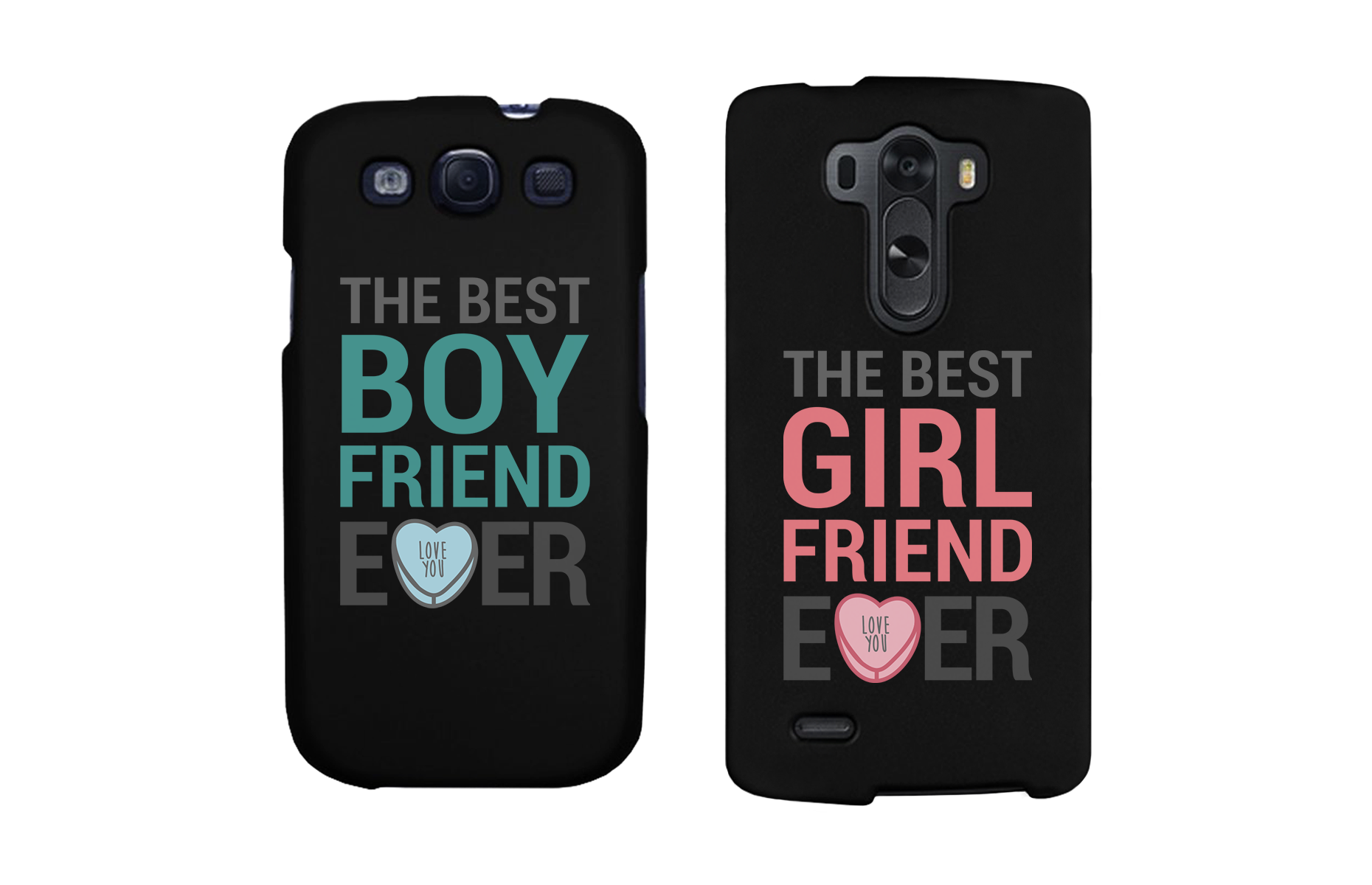 Best Girlfriend and Boyfriend Ever Black Matching Couple Phone Cases - 365INLOVE
