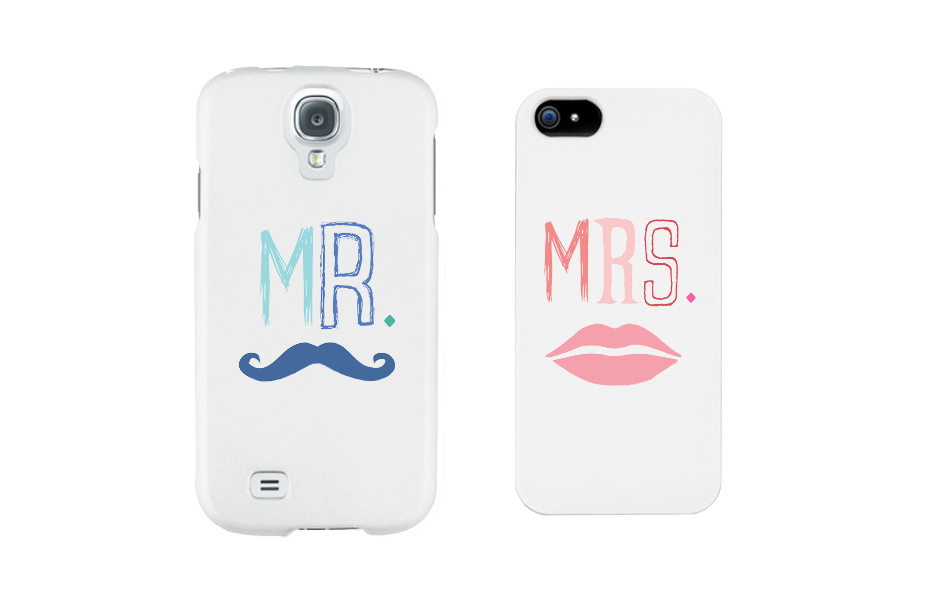 cute mr and mrs matching phone covers
